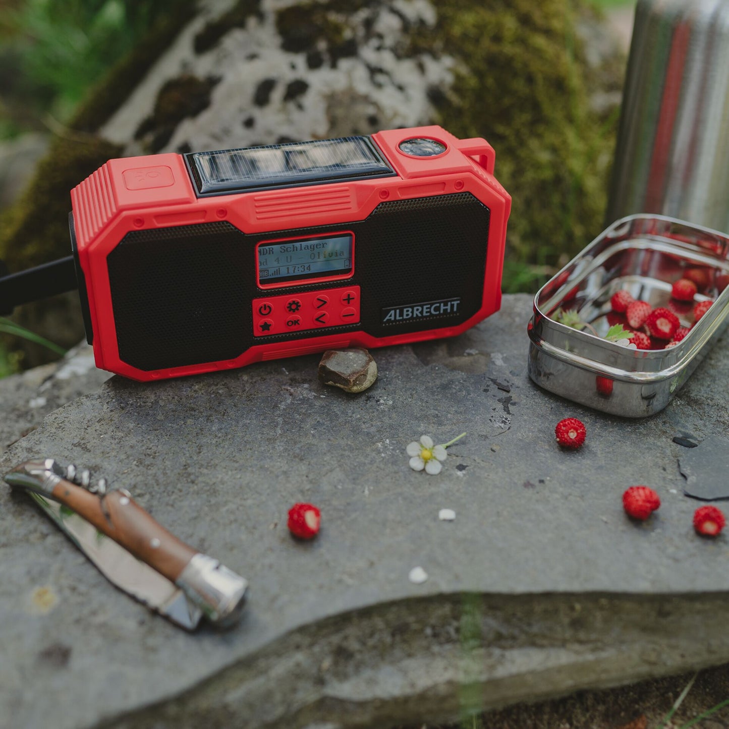 Rádio Albrecht DR 112 DAB+ Campismo e Exterior Preto e Vermelho 27861