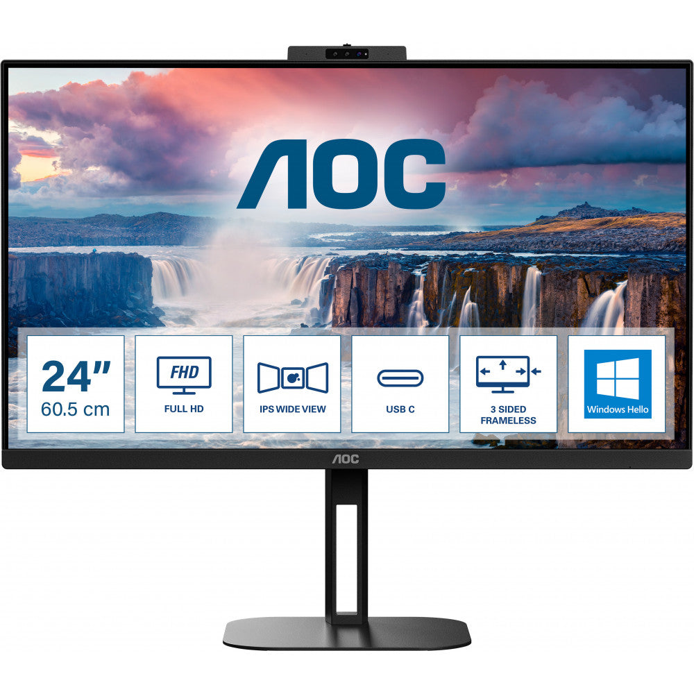 Monitor AOC V5 24V5CW 60,5cm (23.8") 1920 x 1080 pixels Full HD LED Preto