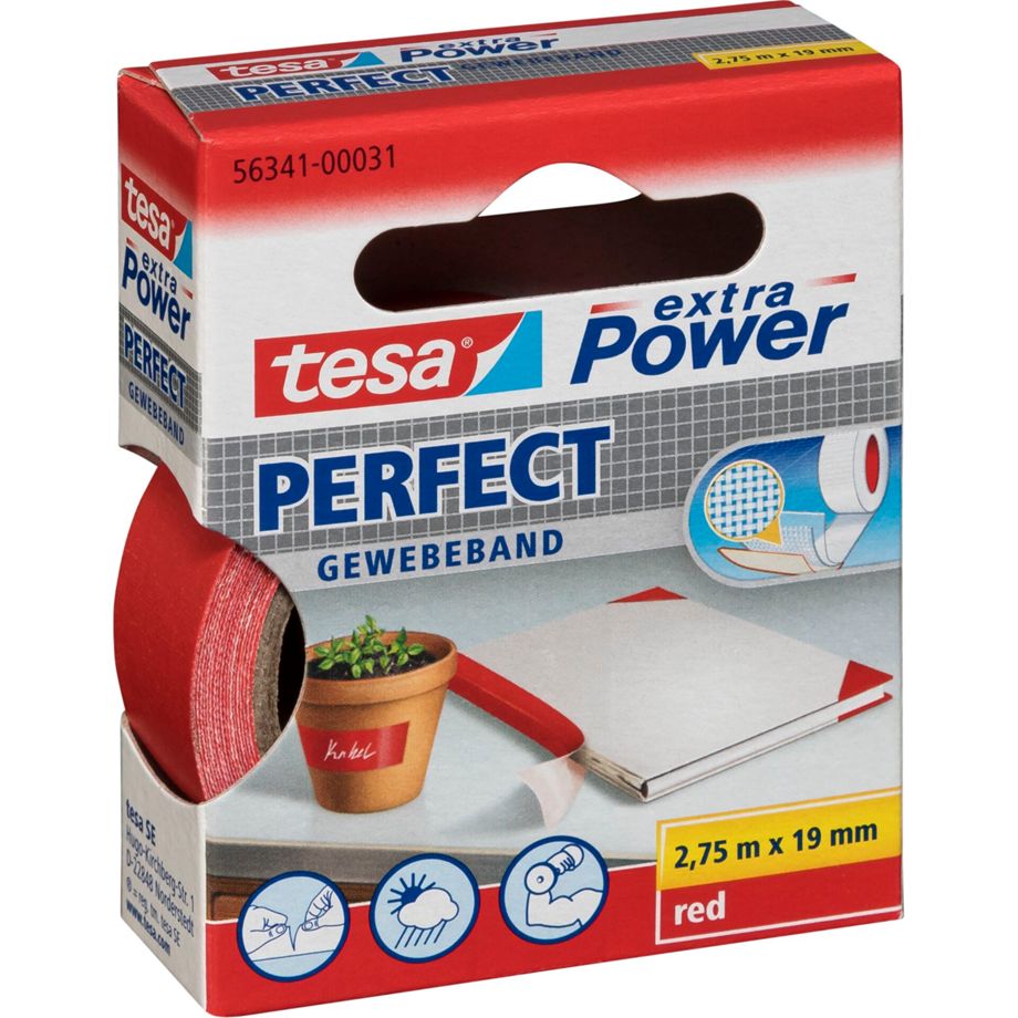 Fita Adesiva TESA / Extra Power / Vermelho / 56341_0
