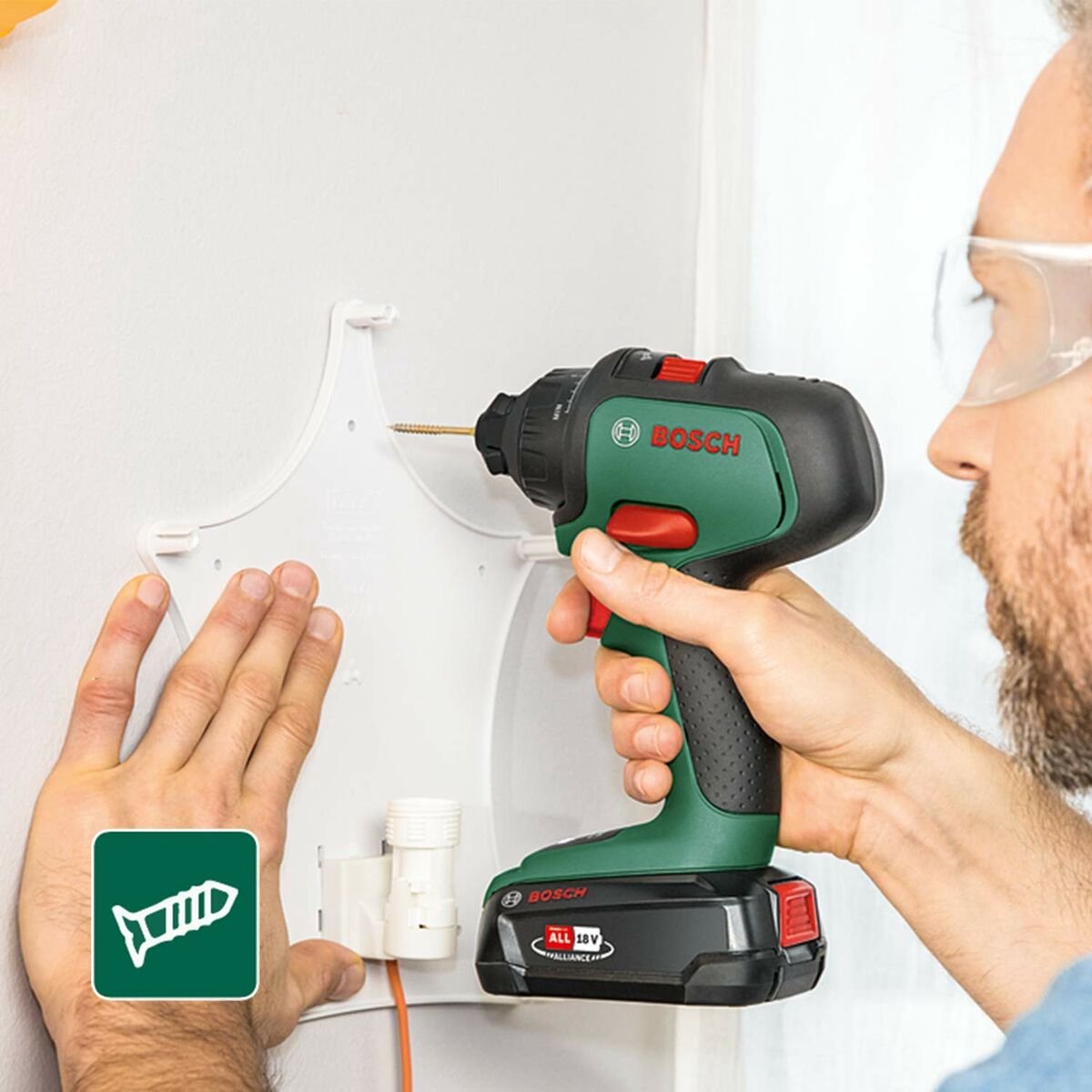 Bosch Chave de Parafusar Sem Fios AdvancedDrill 18 Verde / 2 Baterias