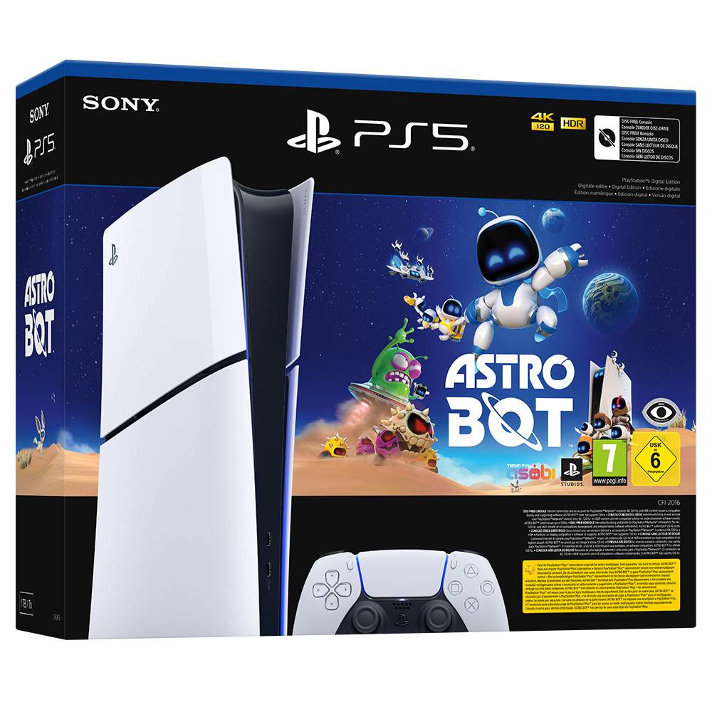 Consola Sony PlayStation 5 Slim (Edição Digital) + Jogo PS5 Astro Bot (Digital)