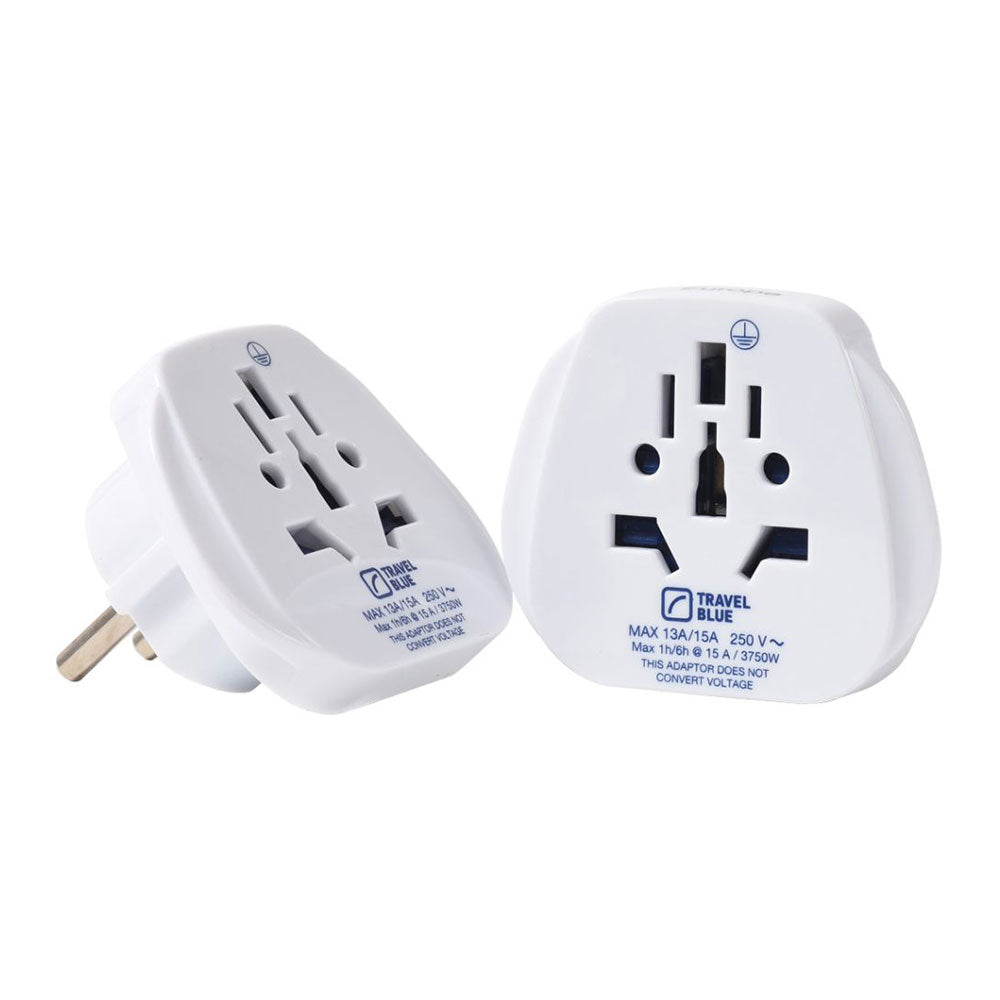 Conjunto de 2 adaptadores de entrada múltipla de todo o mundo para tomada europeia, tb-902, travel blue_0