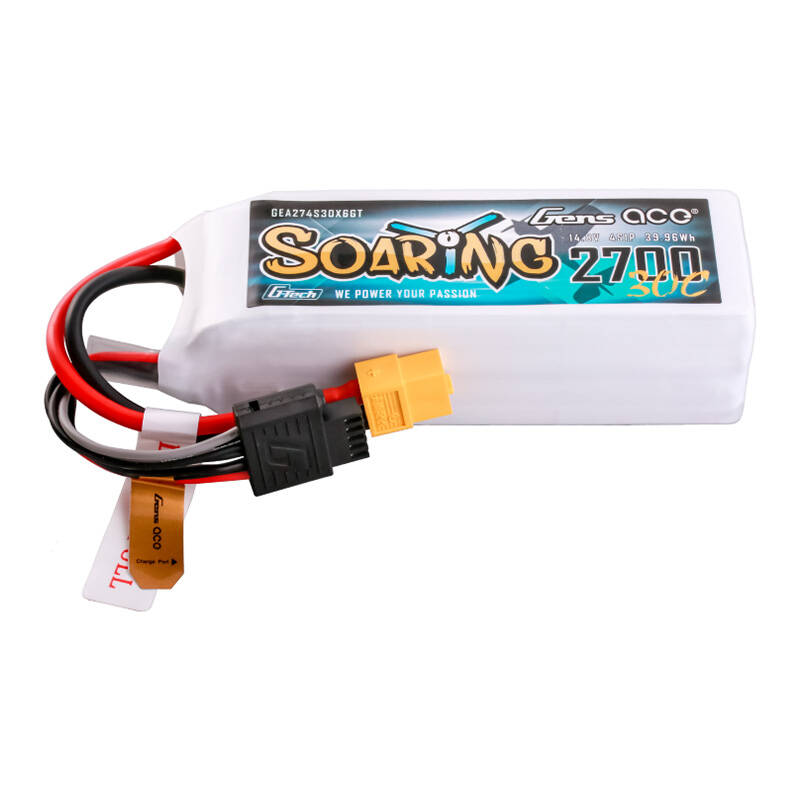 Gens ace G-Tech Soaring 2700mAh 14.8V 30C 4S1P LiPo XT60_0