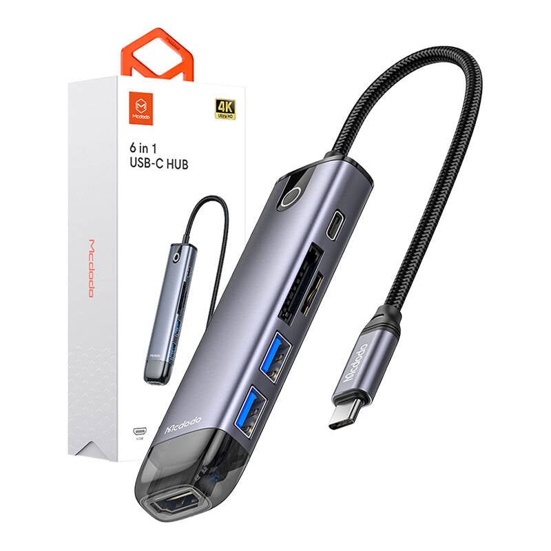 Mcdodo HU-7420 6-in-1 USB-C Hub (USB-C, HDMI, VGA, USB3.0*2, USB3.0*2, SD, TF)_2