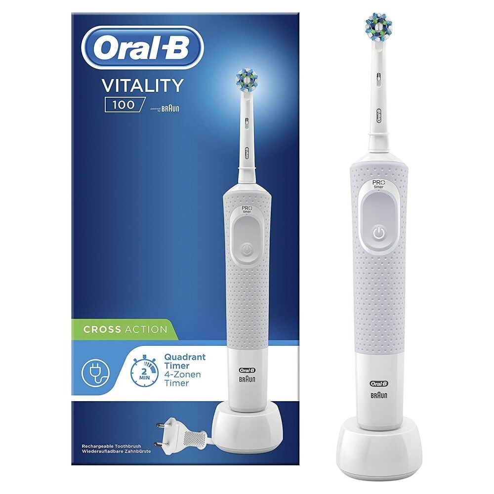 Escova Elétrica  Braun Oral-B Vitality 100 Cross Action Branca