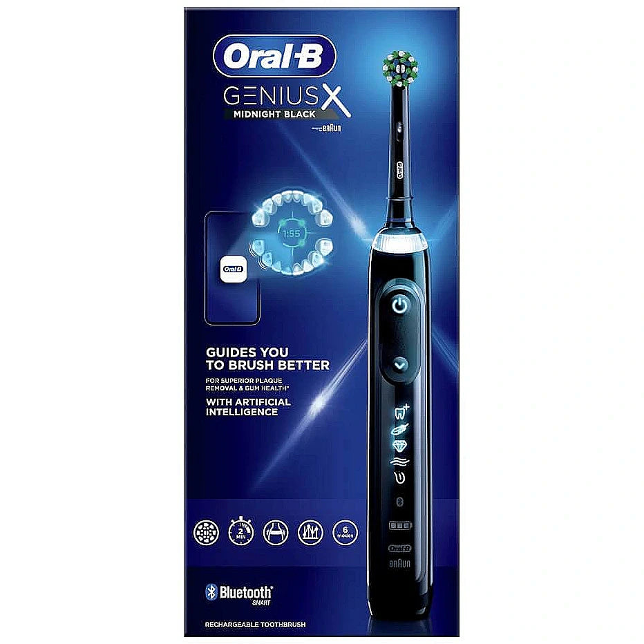 Escova de Dentes Elétrica Braun Oral-B Genius X Midnight Black / Escova de Dentes Inteligente