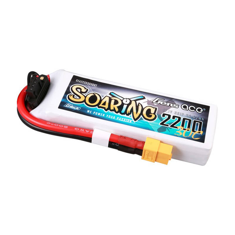 Gens ace G-Tech Soaring 2200mAh 11.1V 30C 3S1P Lipo Batte_0