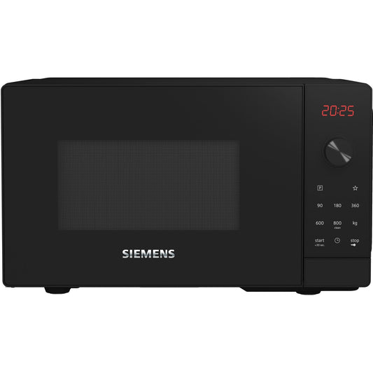 Microondas Siemens FF023LMB2 iQ300 / 44 x 26 cm / 800 W / prato giratório de 27 cm / programas automáticos cookControl7 / 20 L / Preto