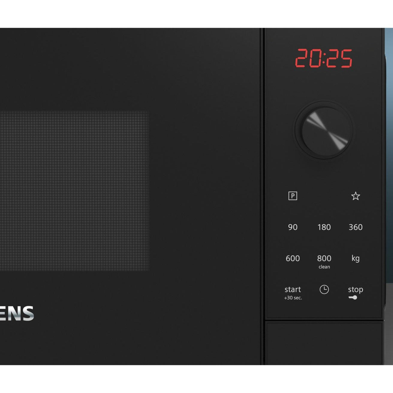 Microondas Siemens FF023LMB2 iQ300 / 44 x 26 cm / 800 W / prato giratório de 27 cm / programas automáticos cookControl7 / 20 L / Preto
