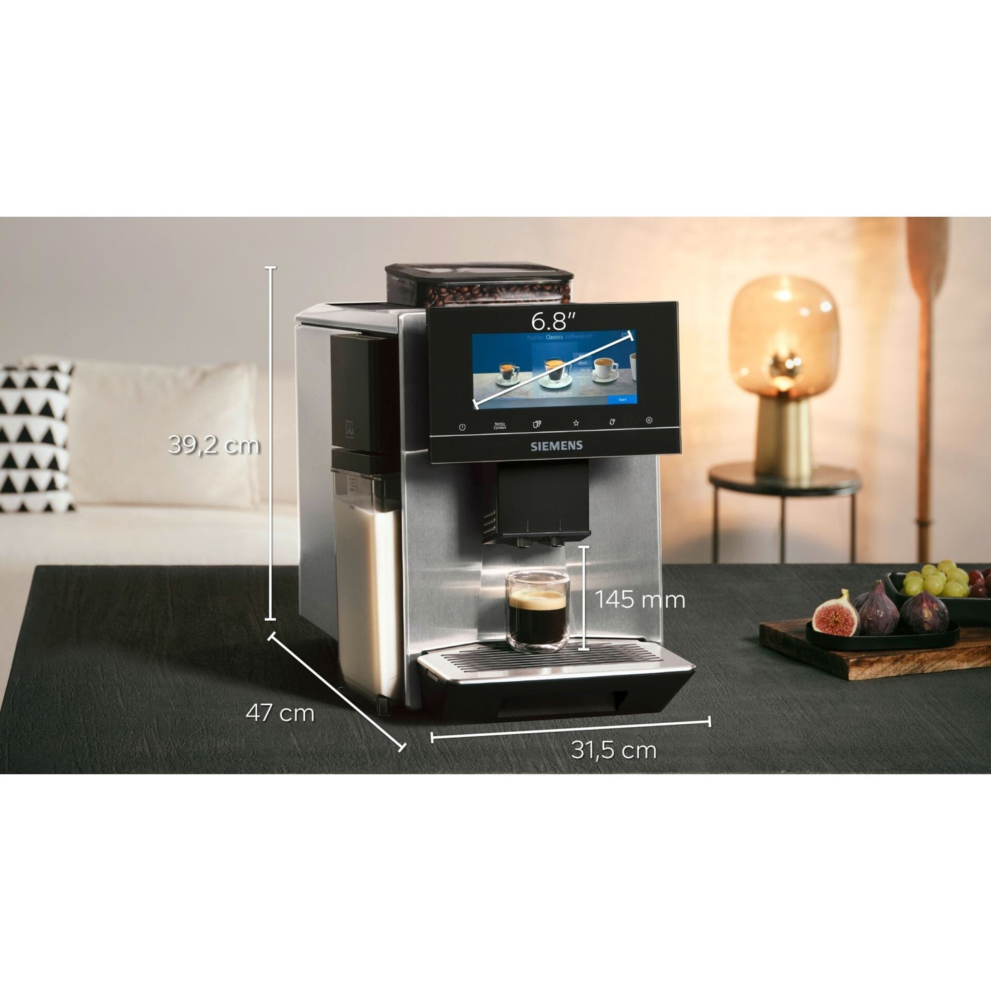 Máquina de Café Siemens TQ 903DZ3 EQ.9 Plus / Cor: Prata