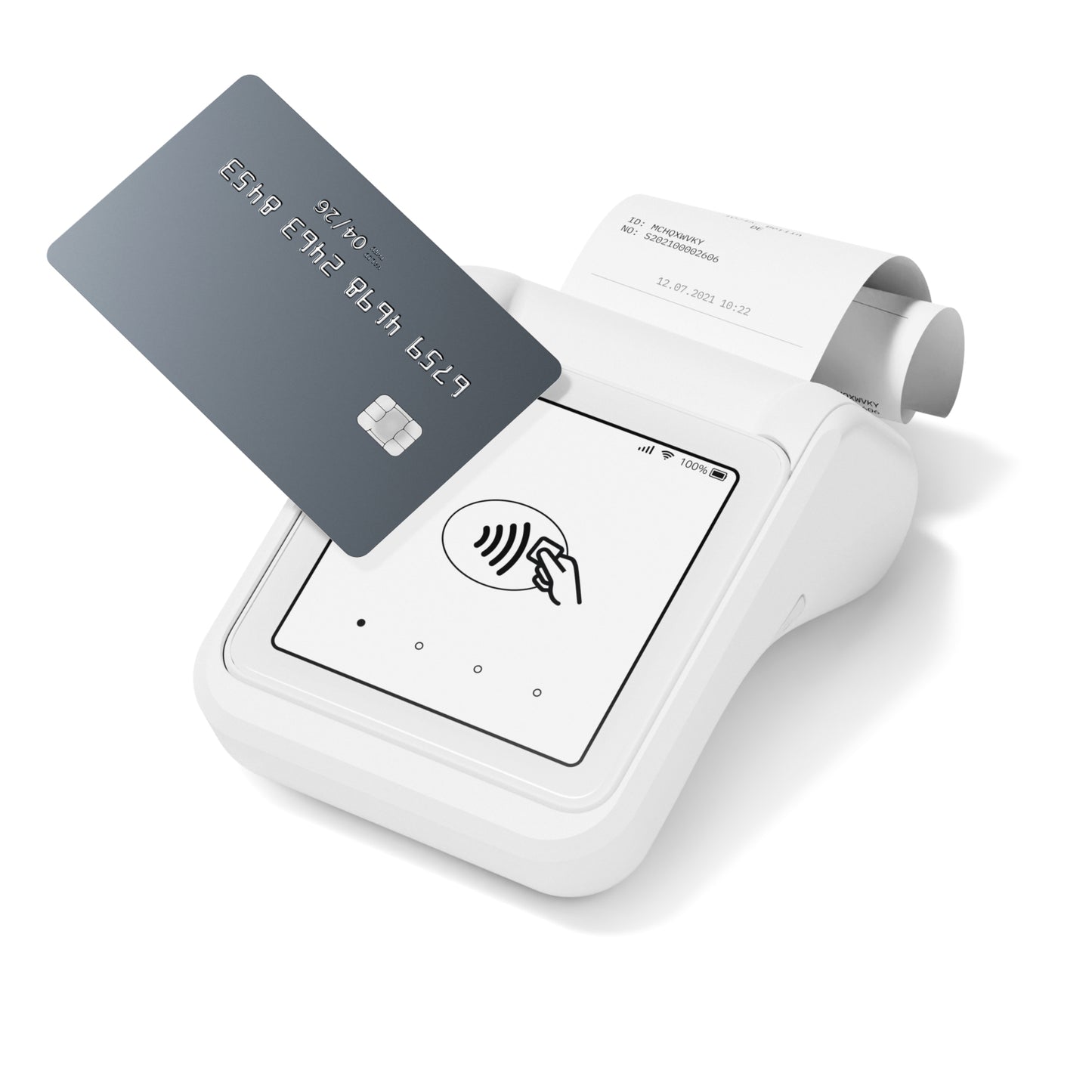 Terminal Pos SumUp Solo Bundle c/ Impressora e Cartão SIM Branco