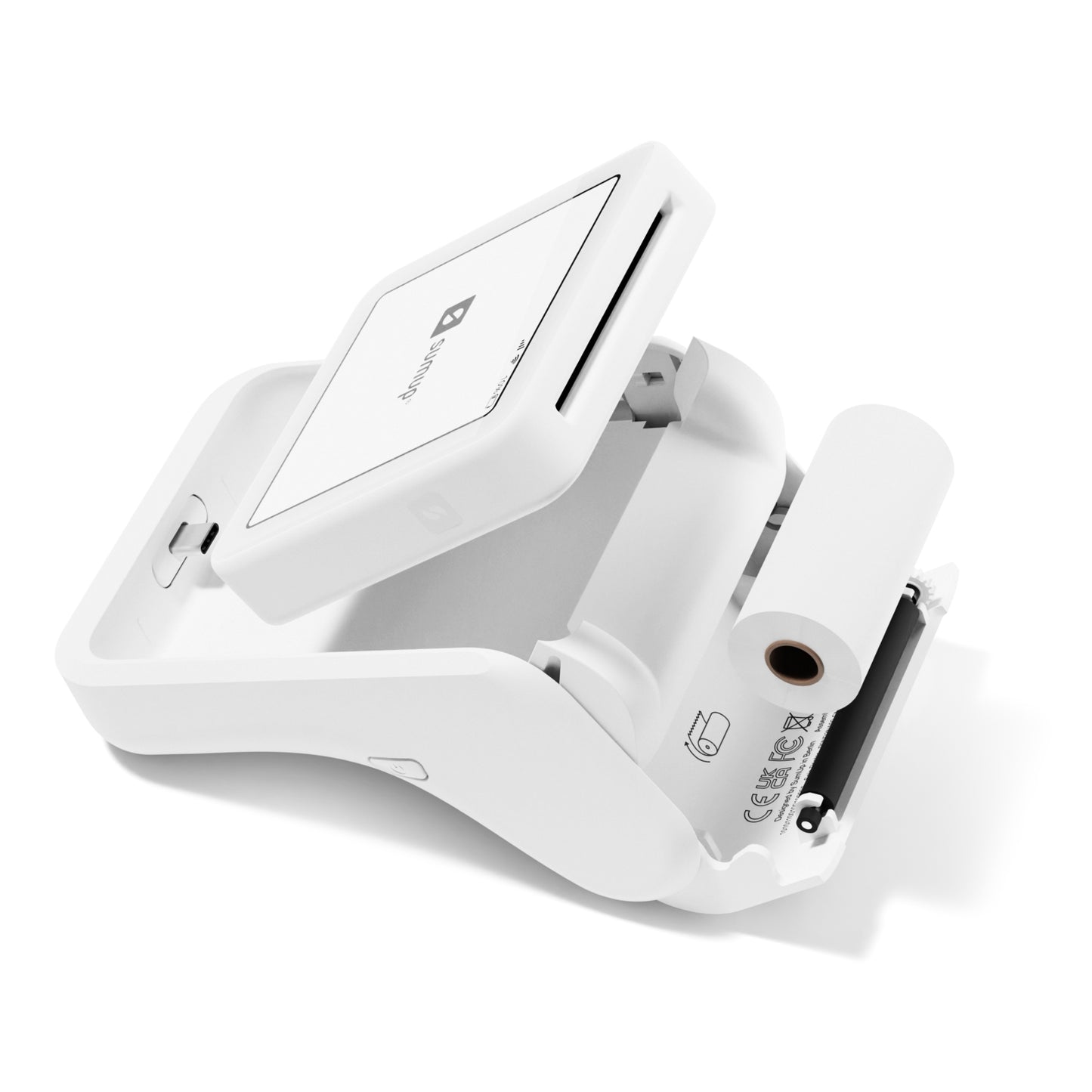 Terminal Pos SumUp Solo Bundle c/ Impressora e Cartão SIM Branco
