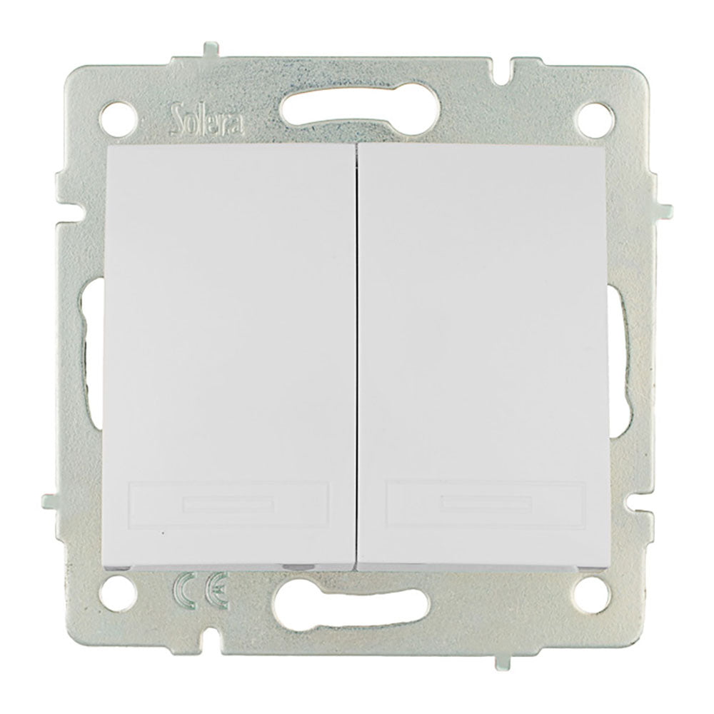 Interruptor/comutador duplo 10ax 250v série europa solera erp12qc_0