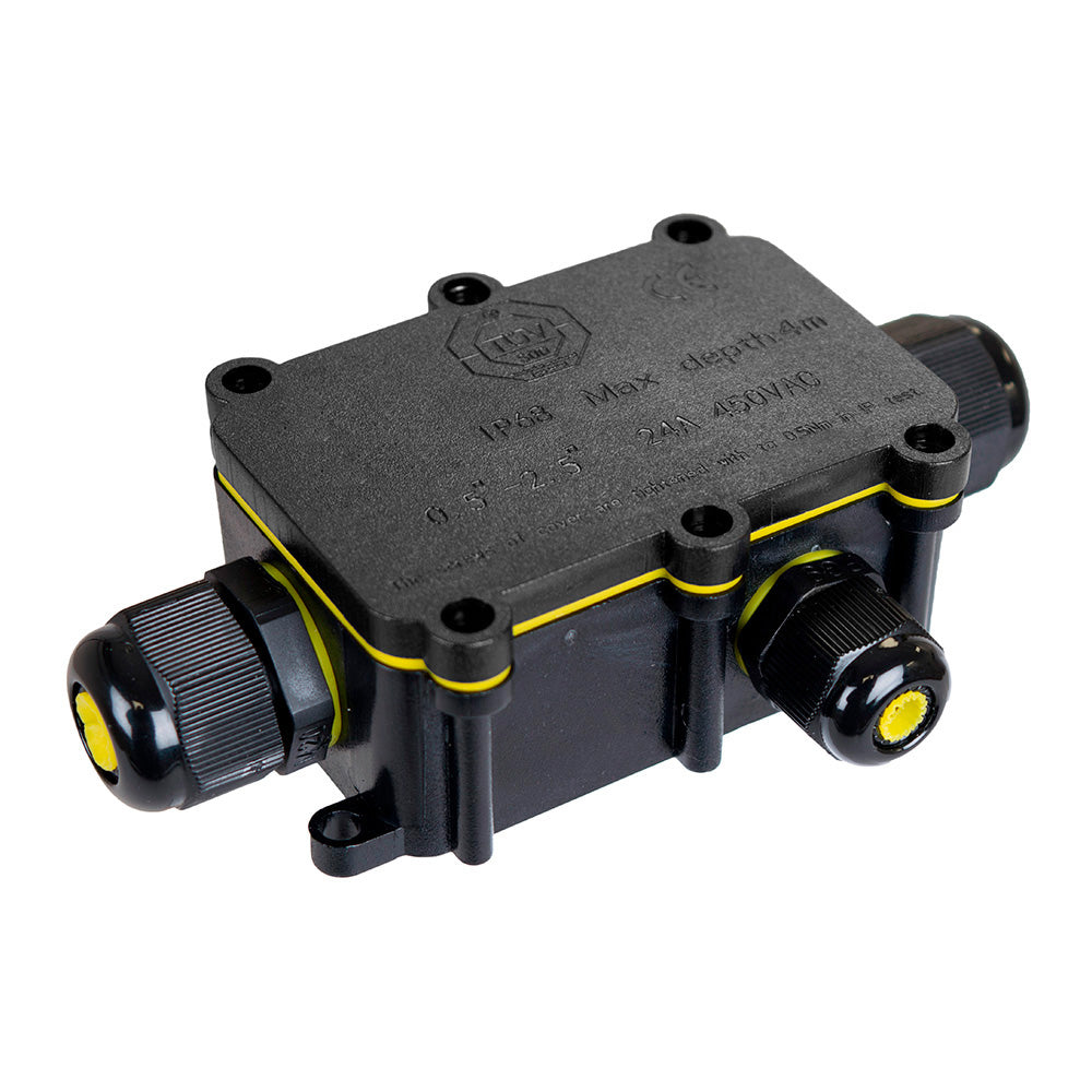Caixa de conexão para luminarias para exterior estanque com 3 ligadores ip68 8x5,2x3,7cm black series solera (retractilado) bk-3p_0
