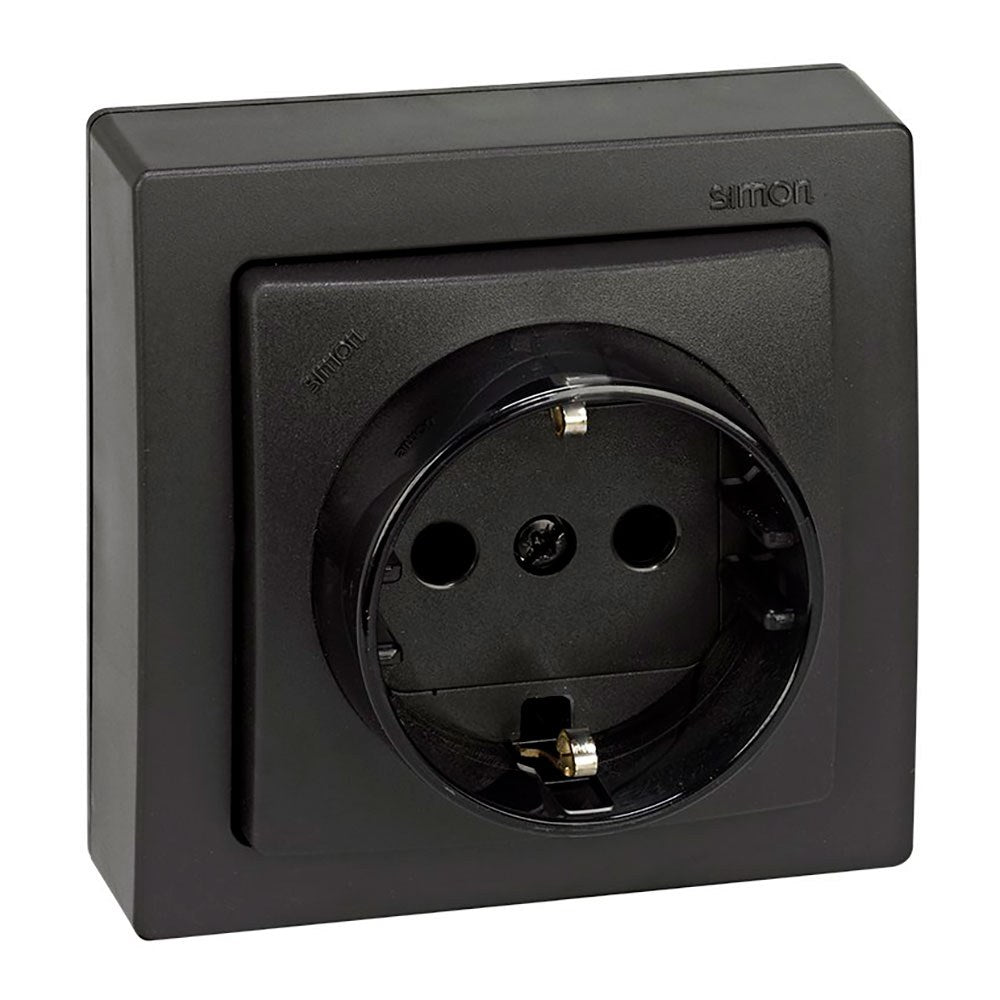 Base de superfÃcie, schuko 2p+t, 16a 250v~, ip20, série simon73 loft, grafite, retractilada_0