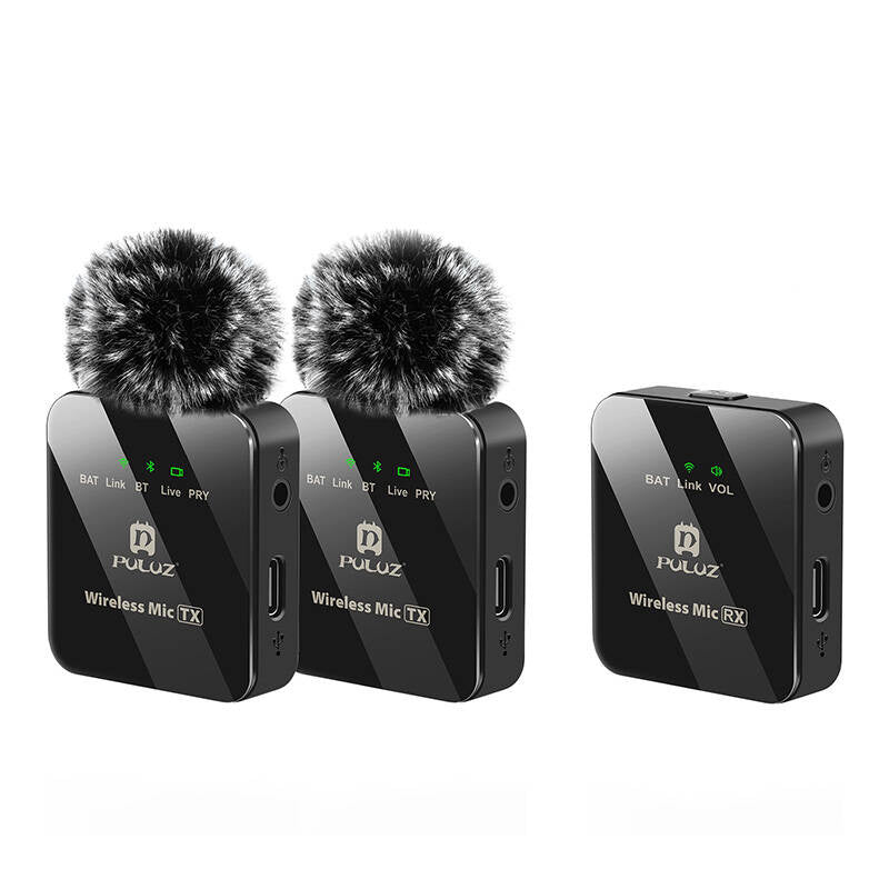 Wireless Lavalier Microphone PULUZ 2 TX + 1 RX_0