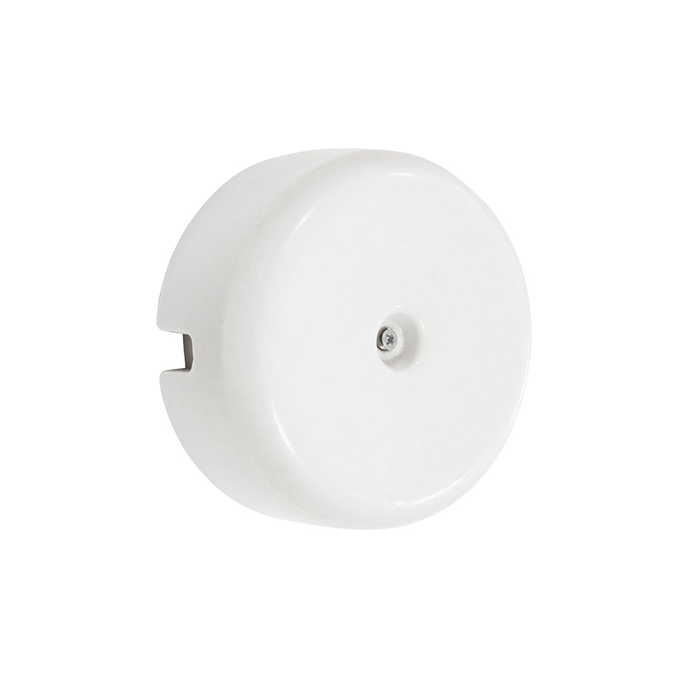 Caixa de junção de superfÃcie, acabamento em porcelana ø110mm, estrutura interior ø80x40mm, série vintage, branco_0