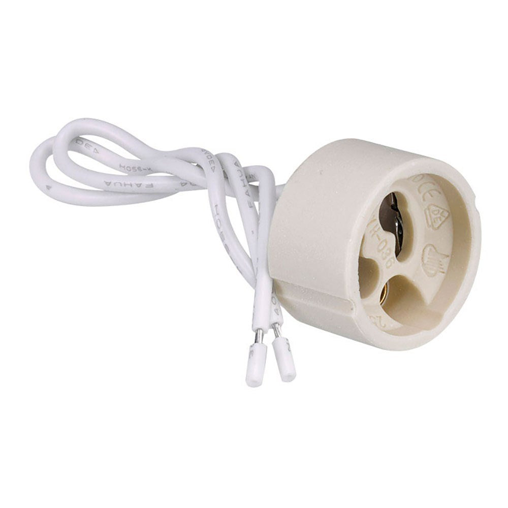 Porta-lâmpadas de cerâmica, gu10, 250 v~, branco, blister_0