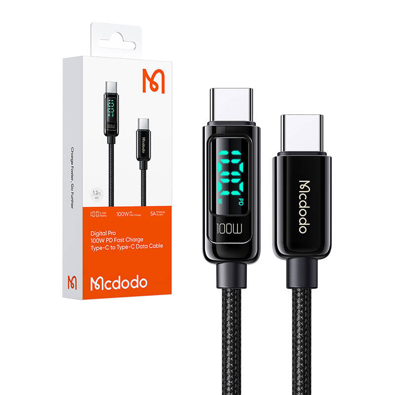 Mcdodo CA-8820 100W USB-C to USB-C cable, 1.2m (black)_2