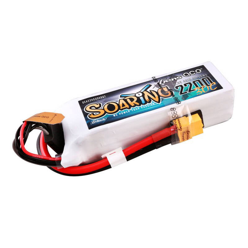 Gens ace G-Tech Soaring 2200mAh 14.8V 30C 4S1P Lipo Battery Pack with XT60 plug_3