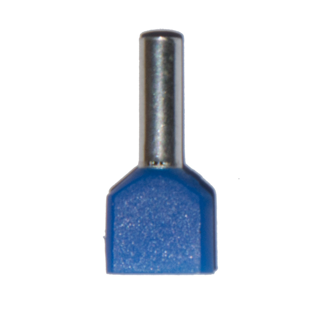 Ponteira isolada 02,50 mm², duplo, azul, 100 unidades_0