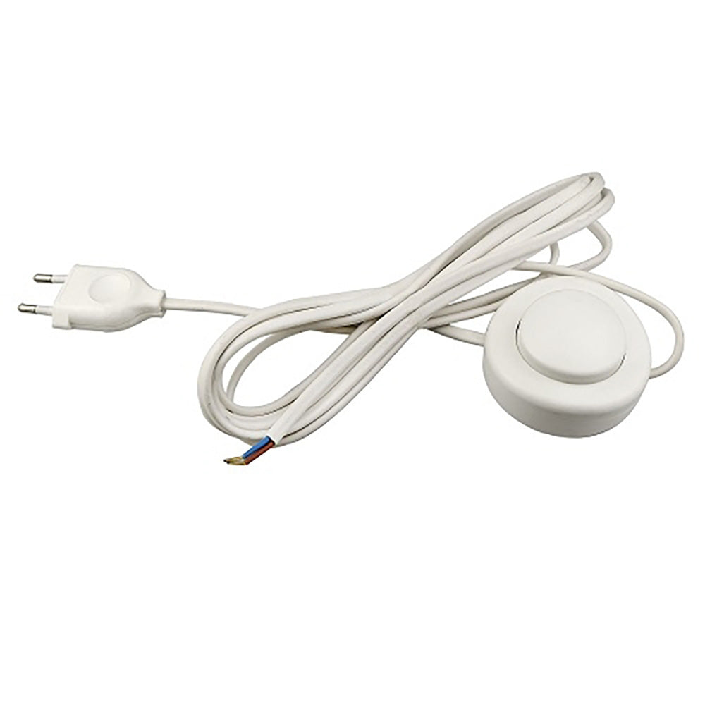 Interruptor elétrico de pé com cabo, 2,5a 250v, 3m, branco_0