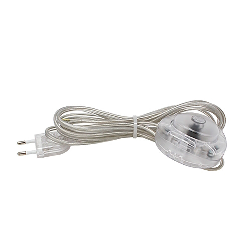 Interruptor elétrico de pé com cabo, 2,5 a 250 v, 3 m, transparente_0