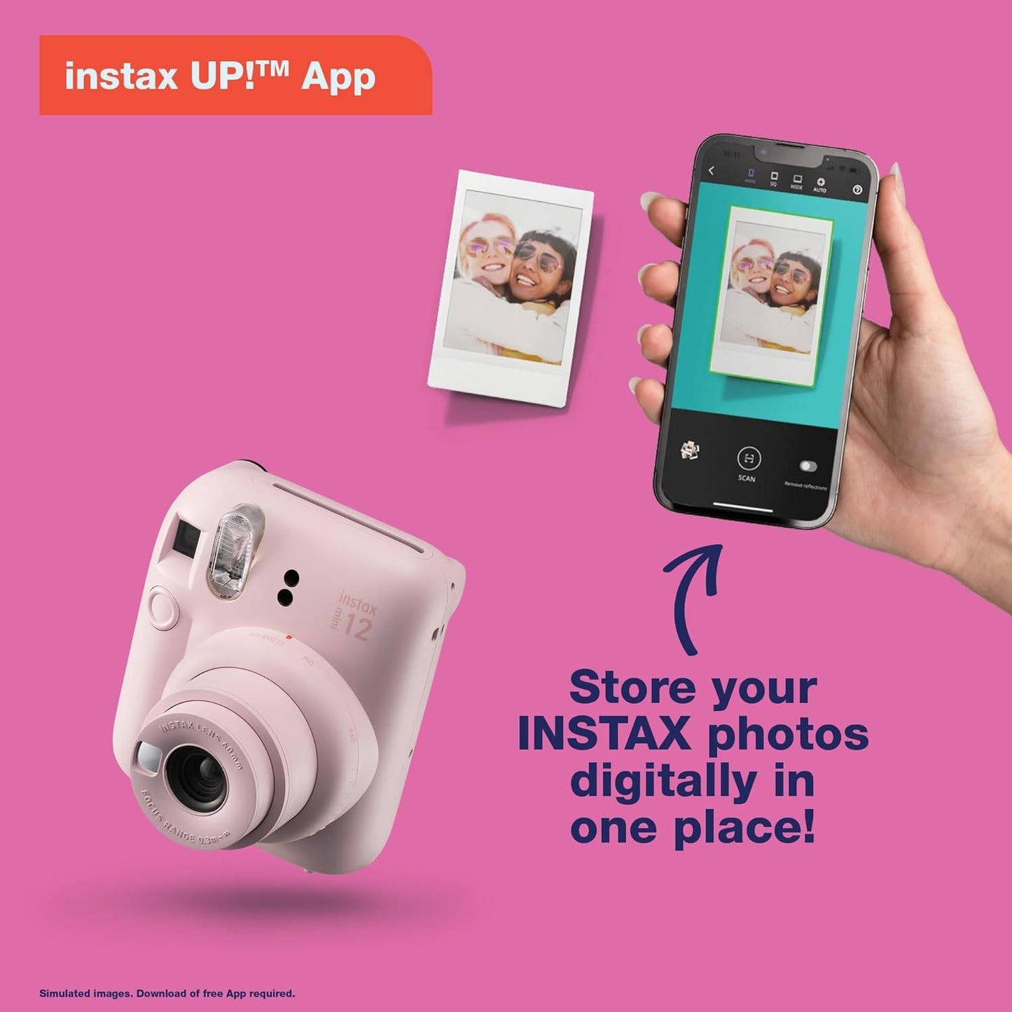 Máquina Fotográfica Instantânea Fujifilm Instax Mini 12 Branco Argila