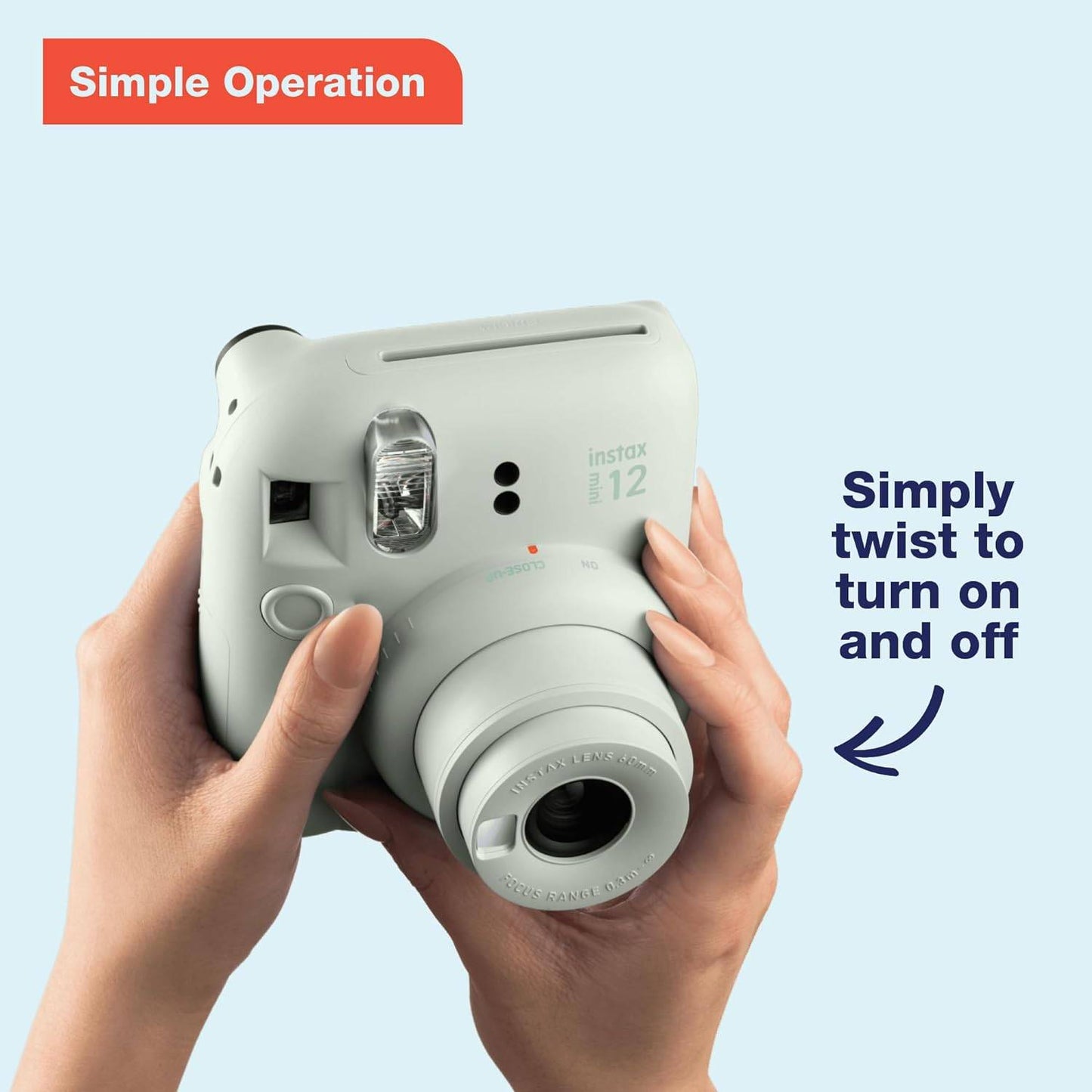 Máquina Fotográfica Instantânea Fujifilm Instax Mini 12 Branco Argila