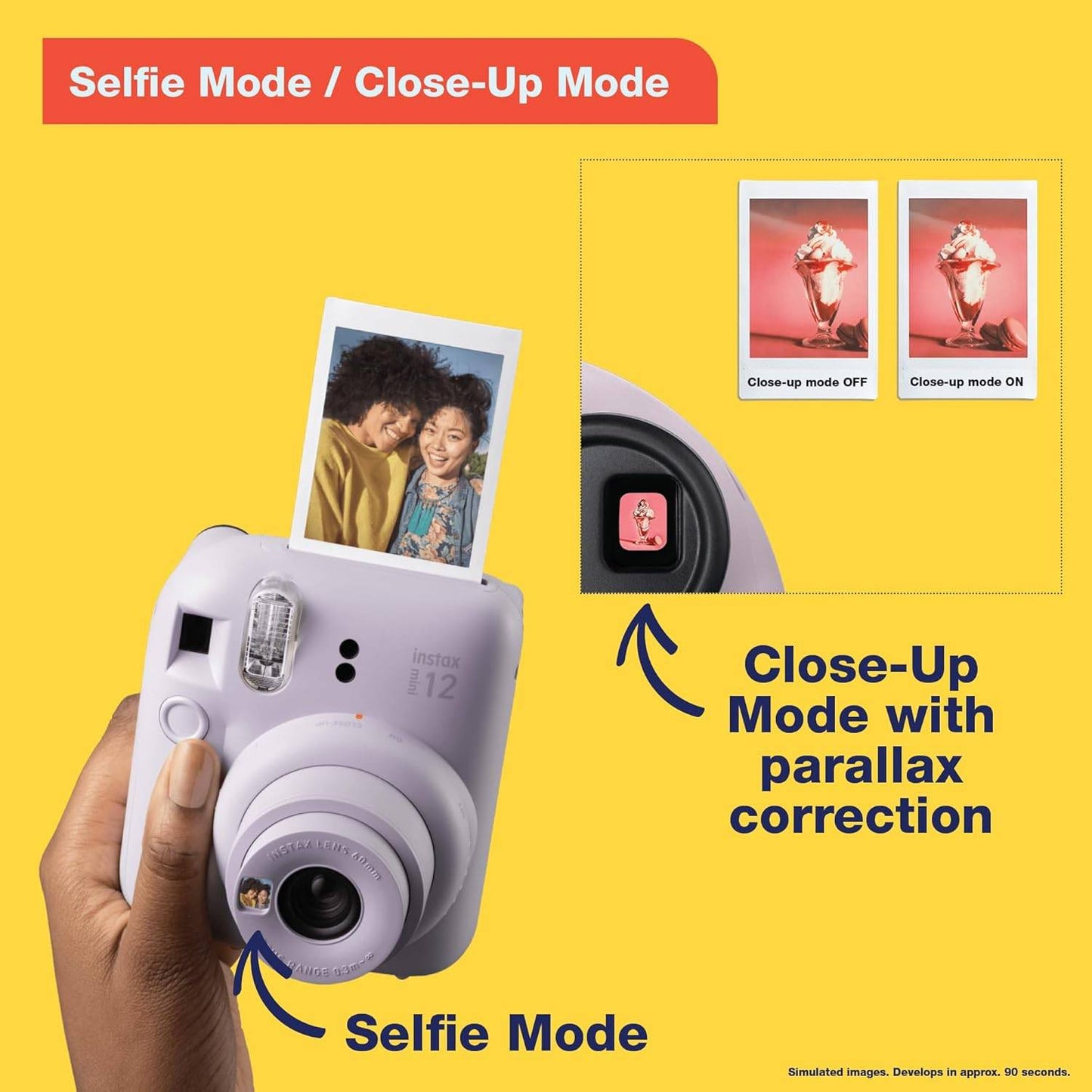Máquina Fotográfica Instantânea Fujifilm Instax Mini 12 Branco Argila
