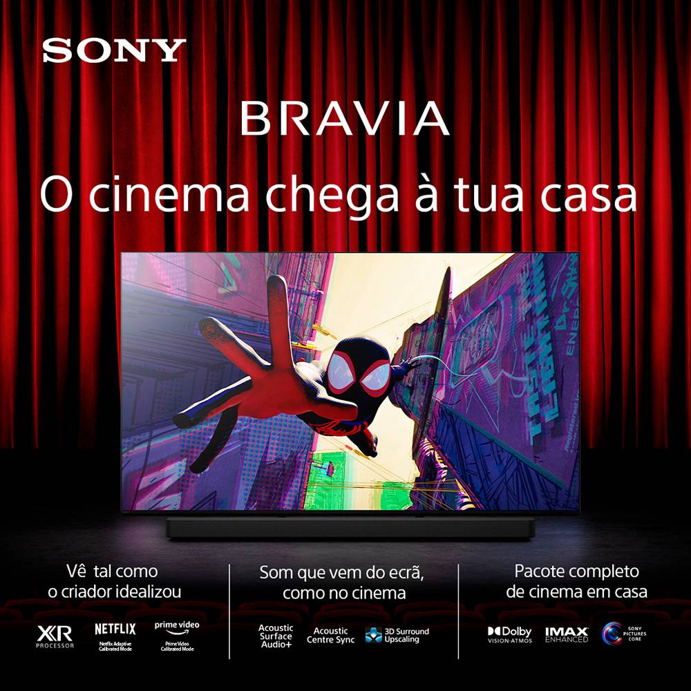 Televisão Smart TV Sony Bravia XR Série XR80 (2024) 77"/195,6cm OLED 4K UHD Google TV