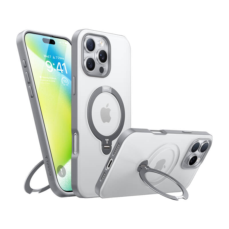 Case Torras Ostand Spin Series do iPhone 16 Pro (Titanium gray)_1