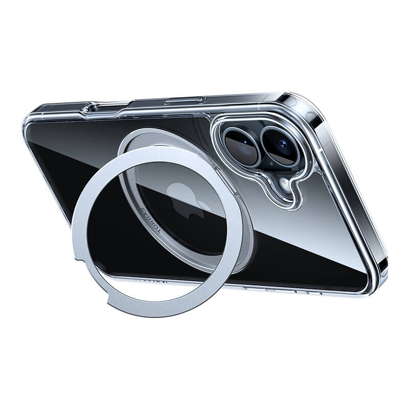 Torras Ostand Pro Case for iPhone 16 (Transparent)_2
