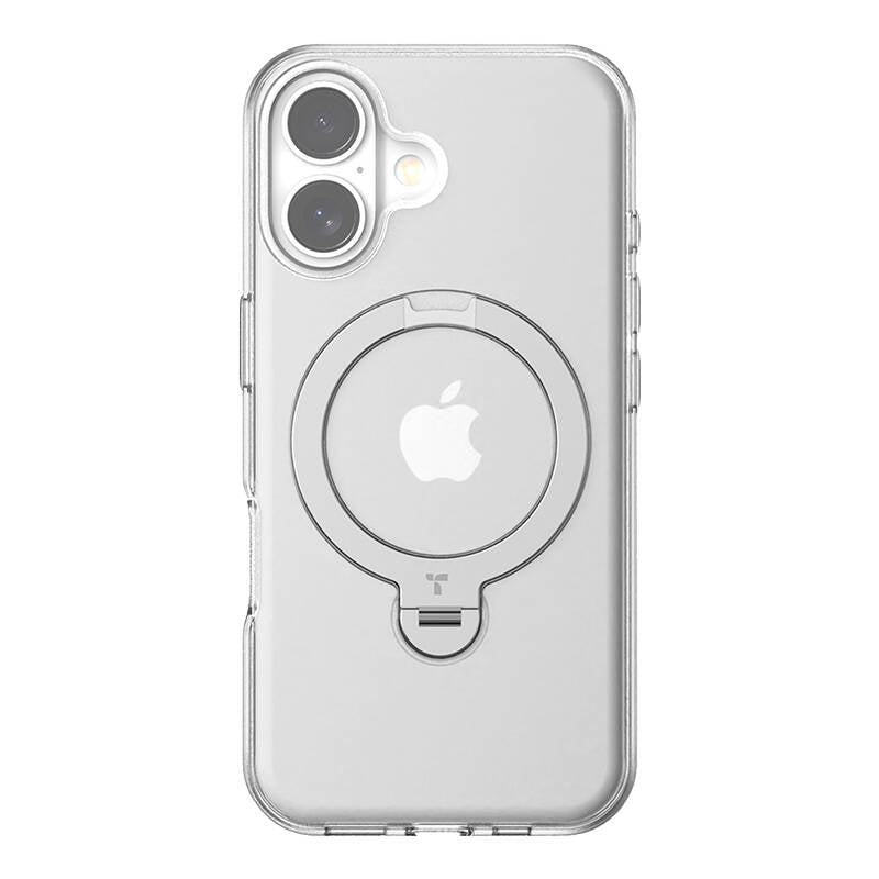 Torras Ostand Spin Case for iPhone 16 (Transparent)_0