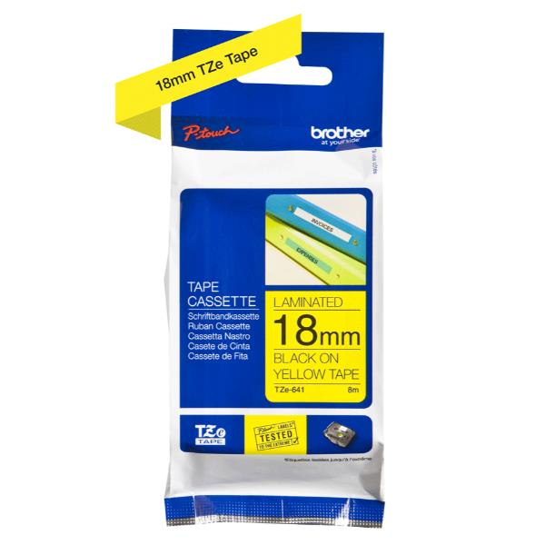 Fita Etiqueta Brother / Preto / TZe-641_1