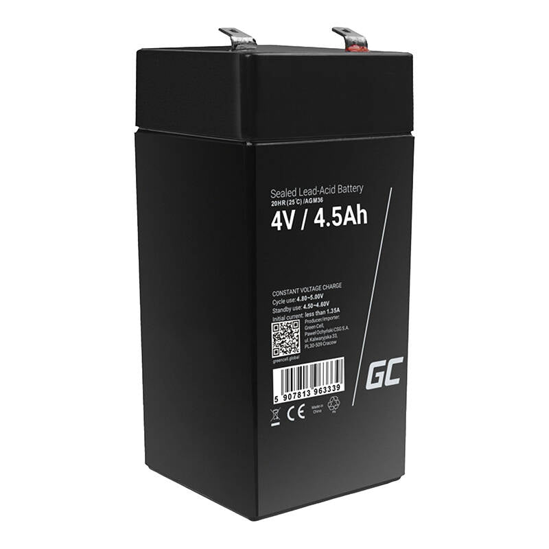 Maintenance-free AGM VRLA Battery Green Cell AGM36 4V 4.5Ah (for alarm system, cash register, toy)_0