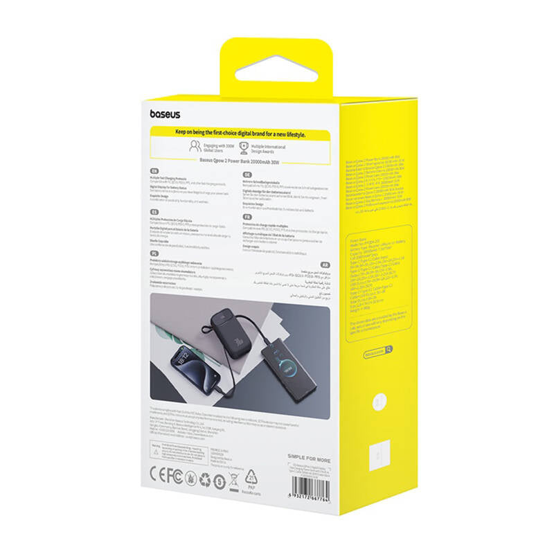 Powerbank Baseus QPow 2 20000mAh 30W 2xUSB-C (black)_7