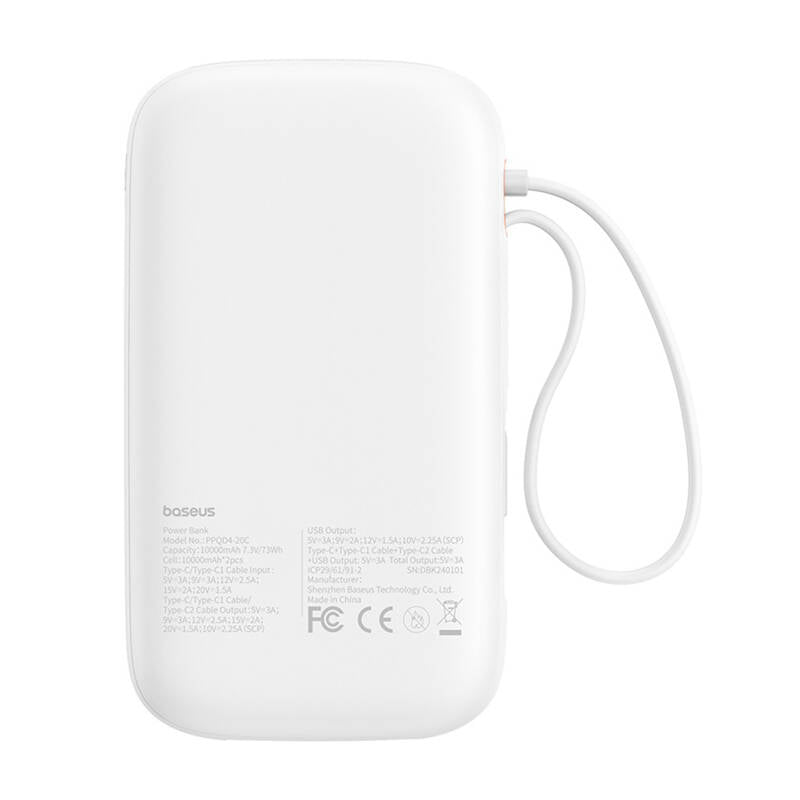 Powerbank Baseus QPow 2 20000mAh 30W 2xUSB-C (white)_5