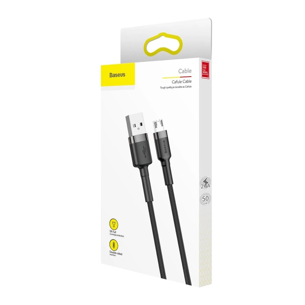 Baseus Cafule Micro USB cable 2.4A 0,5m (gray + black)_17