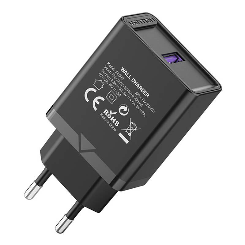 Vention FACB0-EU USB Charger 22.5W (black)_1