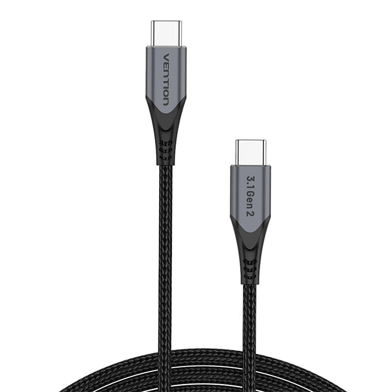 USB-C to USB-C 100W Vention TAHHD 5A 0.5m USB 3.1 Gen2 4K cable (gray)_3