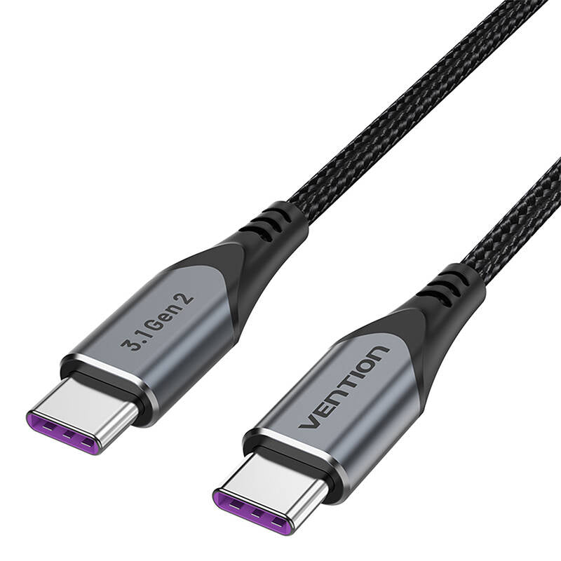 USB-C to USB-C 100W Vention TAHHF 5A 1m USB 3.1 Gen2 4k cable (gray)_1