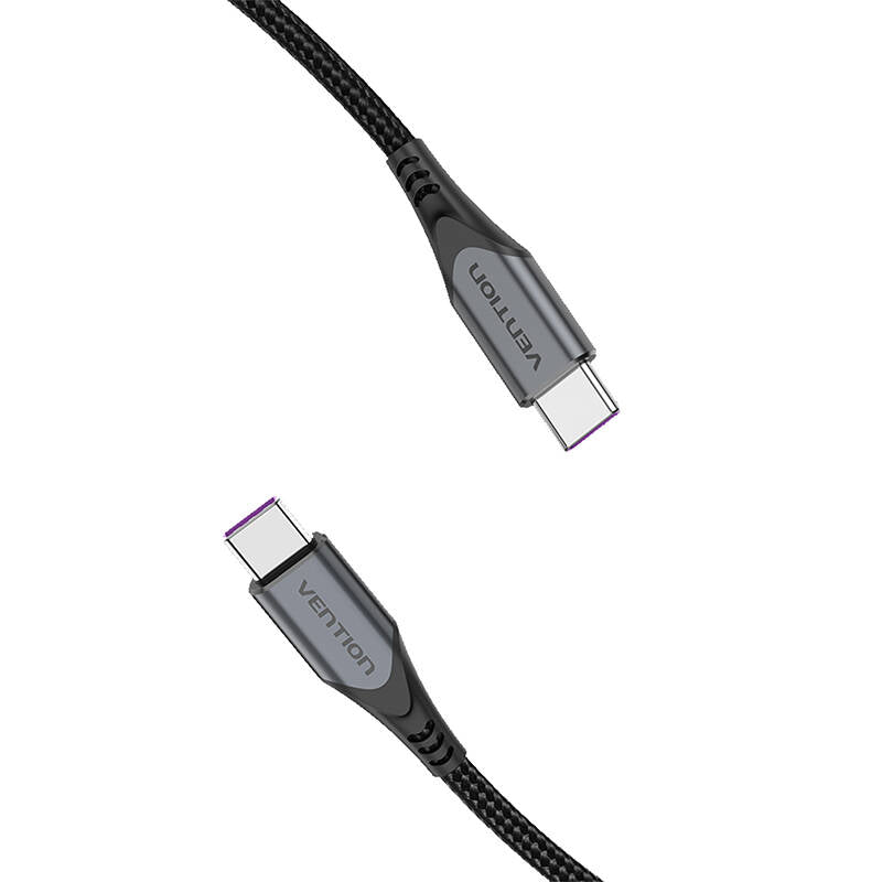 USB-C to USB-C 100W Vention TAHHF 5A 1m USB 3.1 Gen2 4k cable (gray)_2