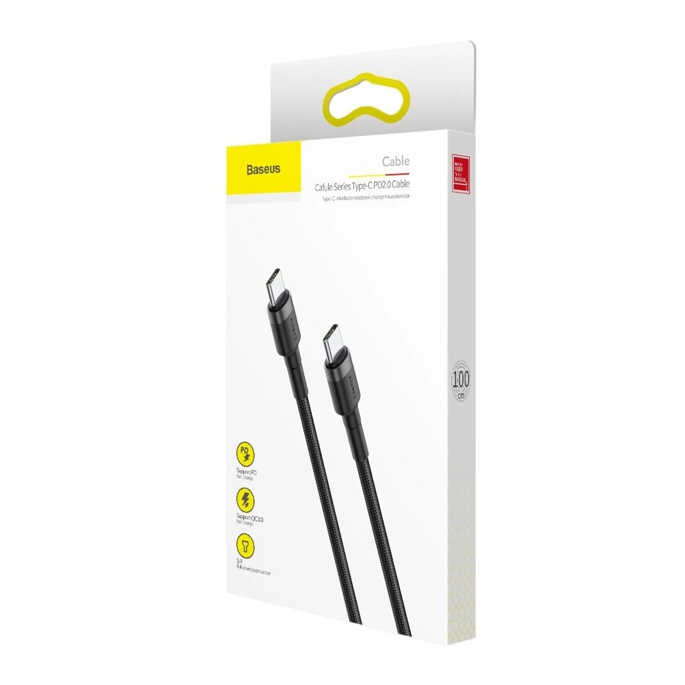 Baseus CATKLF-GG1 USB-C - USB-C PD QC cable 60W 3A 480Mb/s 1m - black and gray_18