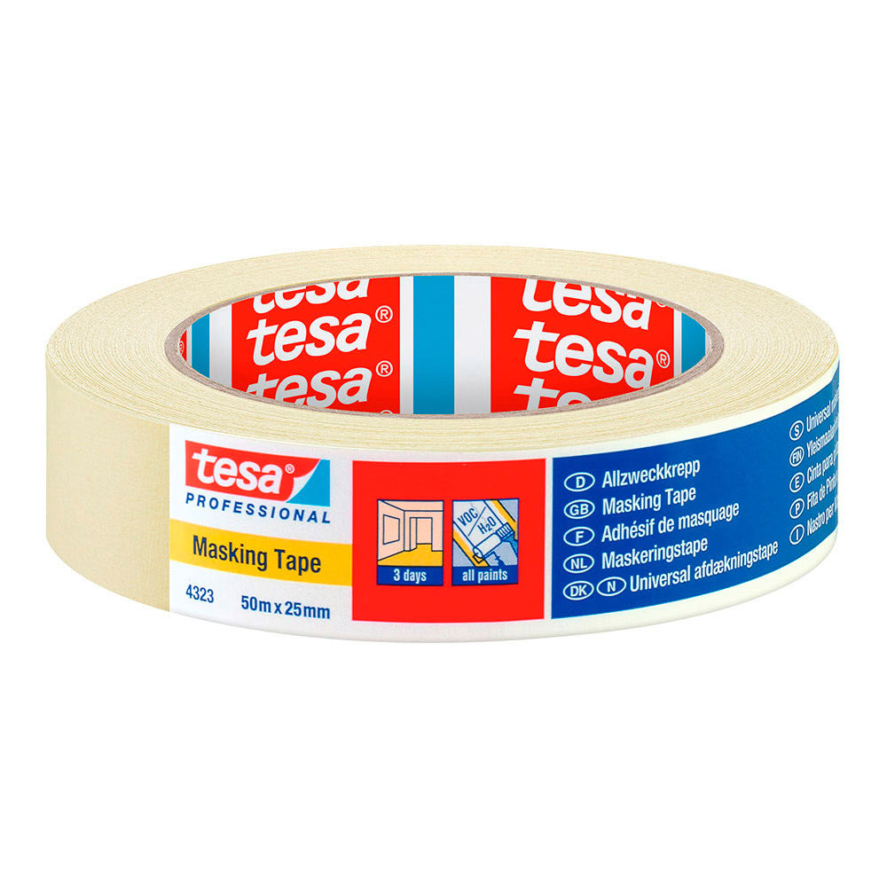 Tesa Paper Masking Tape 50mx25mm Standard beige 04323_0