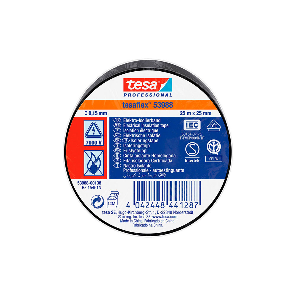 Fita isolante homologada preta 25m x 25mm 53988 tesa_0