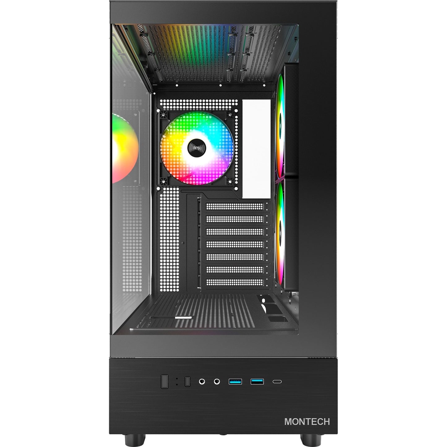 Caixa ATX Montech XR RGB Vidro Temperado Preto