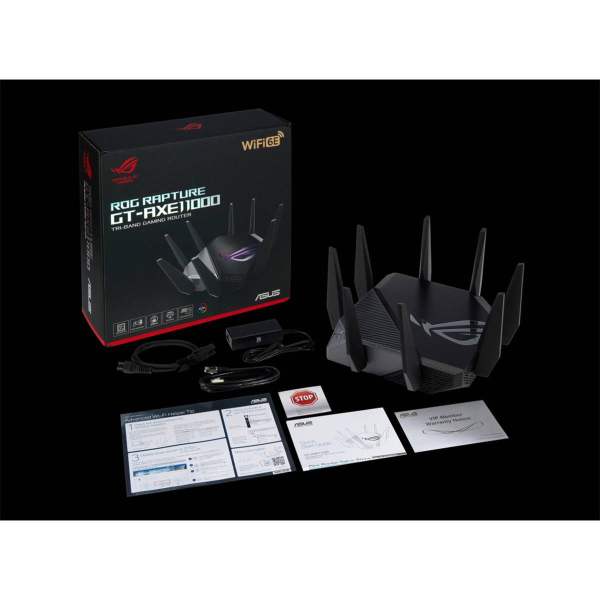 ASUS GT-AXE11000 / Router Wi-Fi 6 / Cor Preto