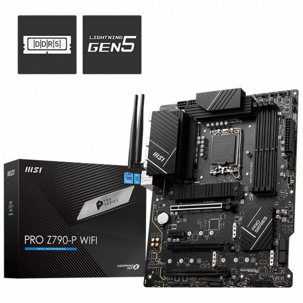 Placa mãe MSI PRO Z790-P / Cor: Preto / Marca: MSI