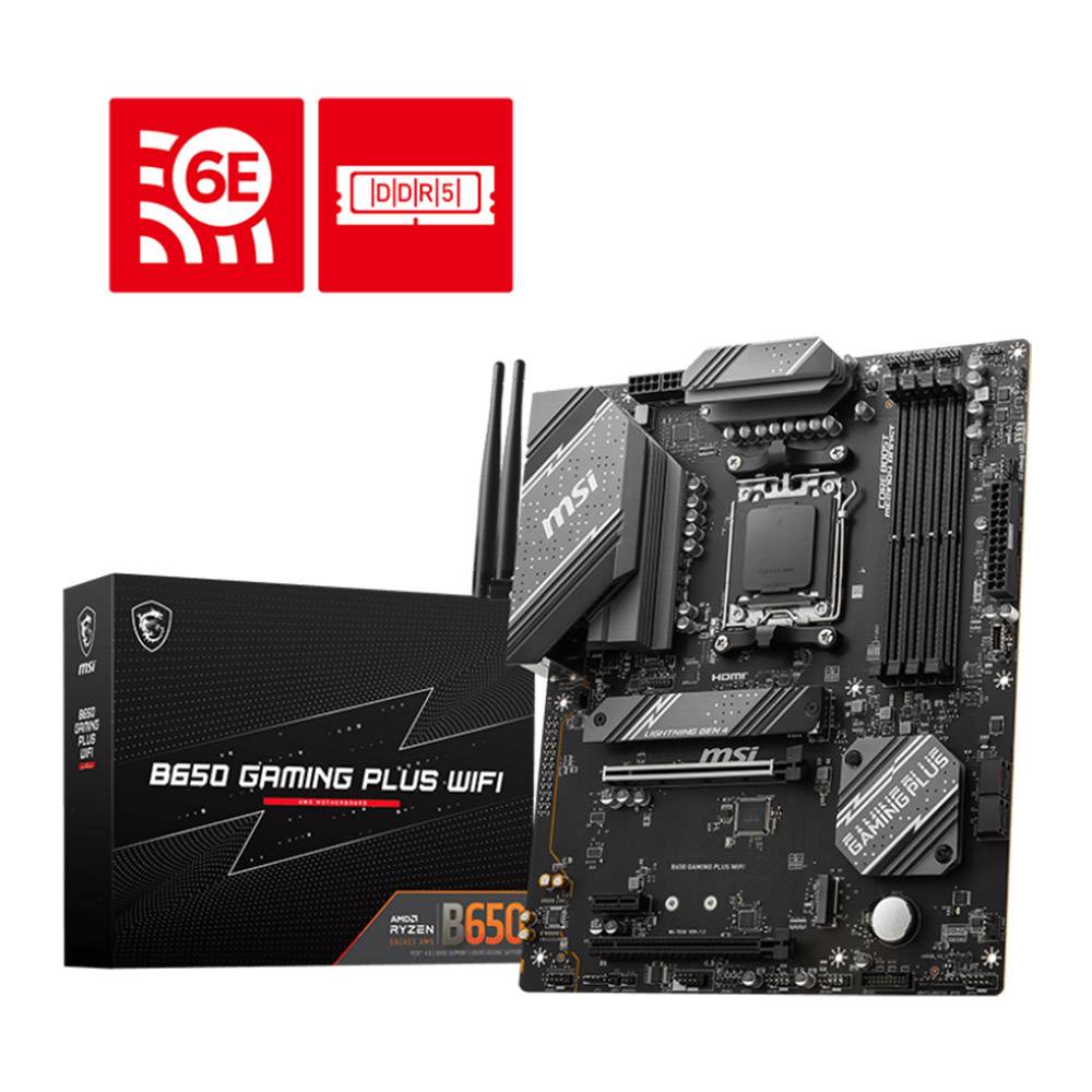 MSI B650 GAMING PLUS WIFI / Placa Base AMD B650 / Zócalo AM5 ATX / Cor: Preto